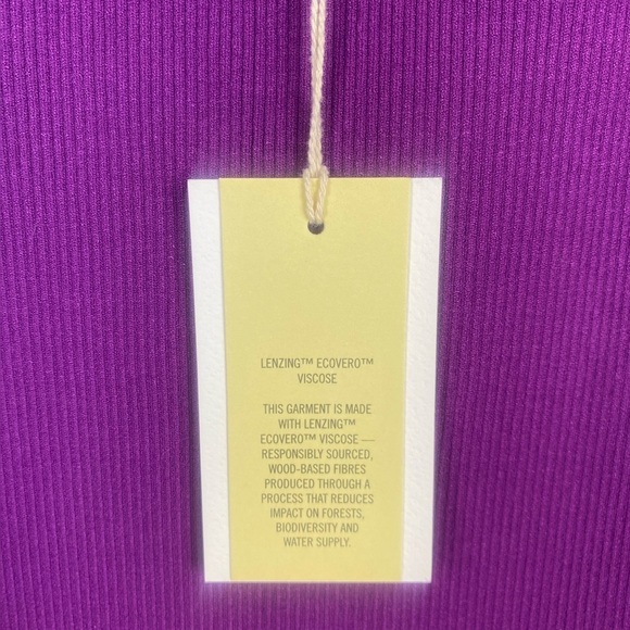 NWT Wilfred Angelique Dress Knit square-neck mini dress Purple Large - Picture 9 of 16